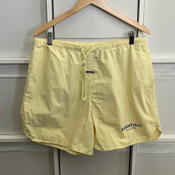 Essentials Fear Of God Lemonade Nylon Athletic Shorts - Picture 1 of 3